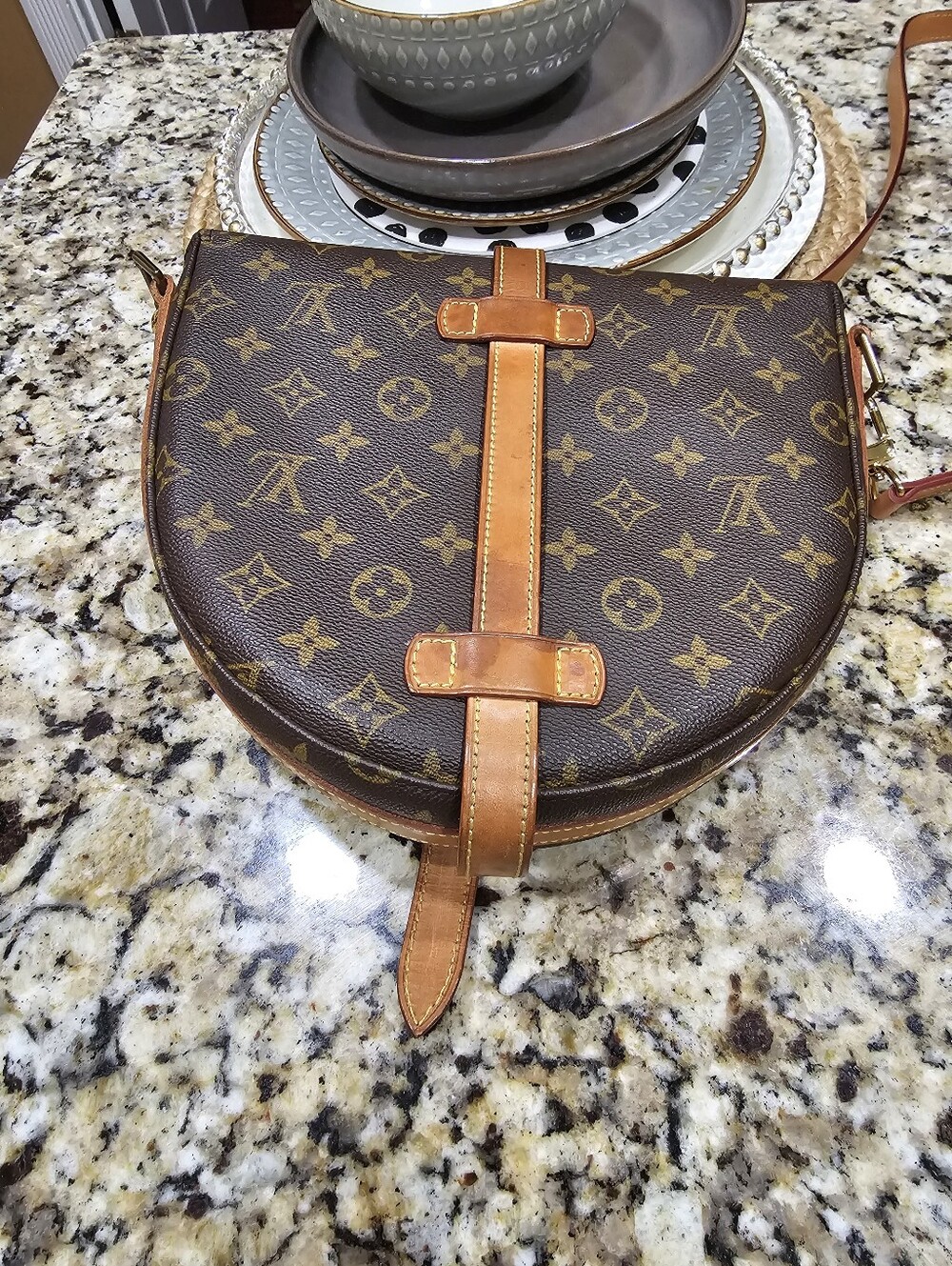 Louis Vuitton Brown Monogram Crossbody Saddle Bag - Picture 8 of 8